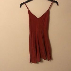 Strapy orange tank top dress